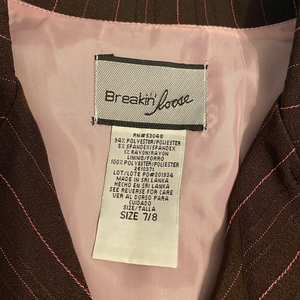 Brown Pinstripe Blazer and pants 👖